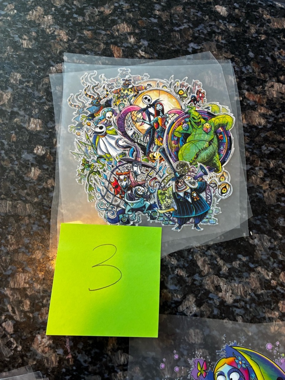 Nightmare Before Christmas Iron-On Transfers Lot of 22 Jack Sally Oogie Disney - Picture 7 of 7